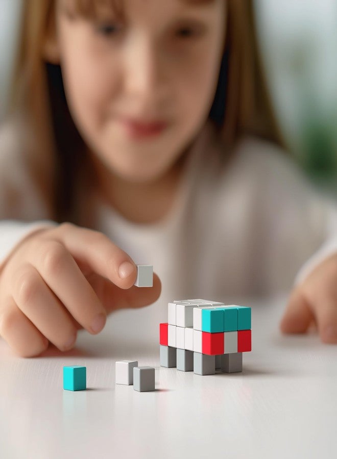 PIXIO Deeps Space Mission NASA - Tiny Magnetic Blocks Building Toy in The Pixel Art Style with Free App - 5/16" Plastic Cubes with 6 Magnets Inside - Open Ended Toy - Creativity Toy for Ages 6+ - Image 5
